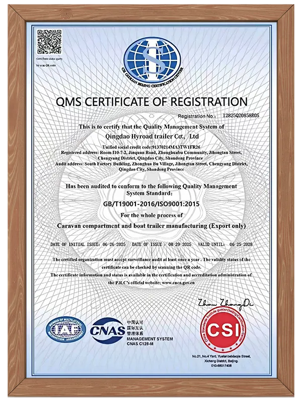 iso 9001 quality management system certificate