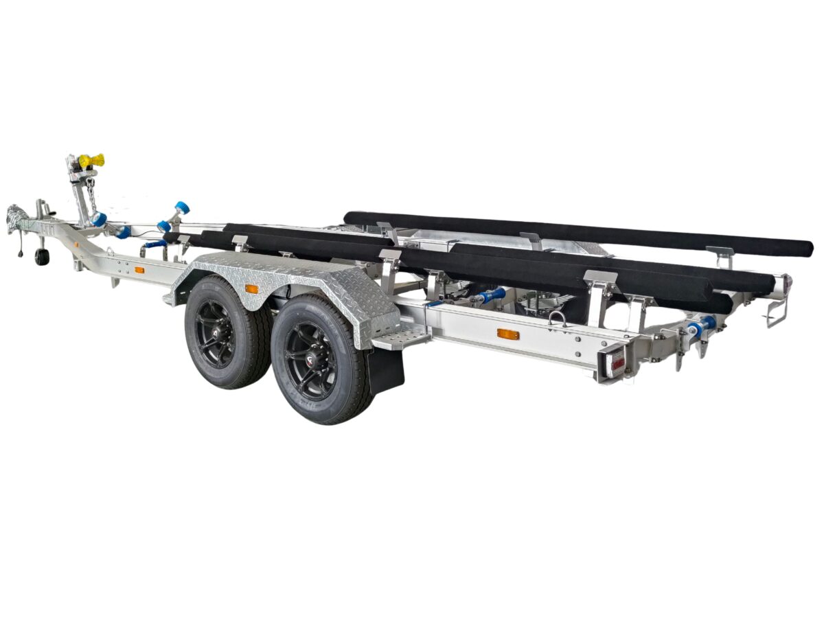 Two axle aluminum alloy boat trailer with bunk